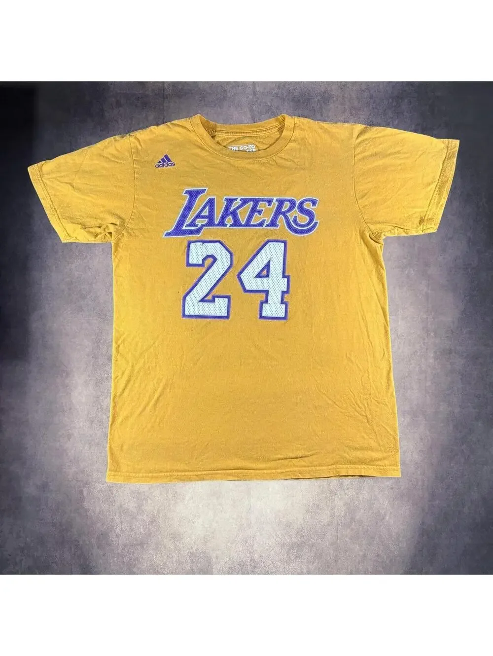 Adidas Lakers Kobe Bryant 24 yellow cotton t-shirt